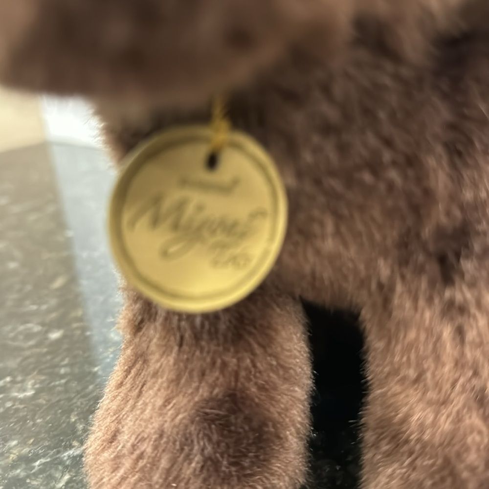 MIYONI TOTS CHOCOLATE LAB PLUSH PUPPY DOG AURORA 9” WITH NECK TAG BROWN TOY - Picture 7 of 9